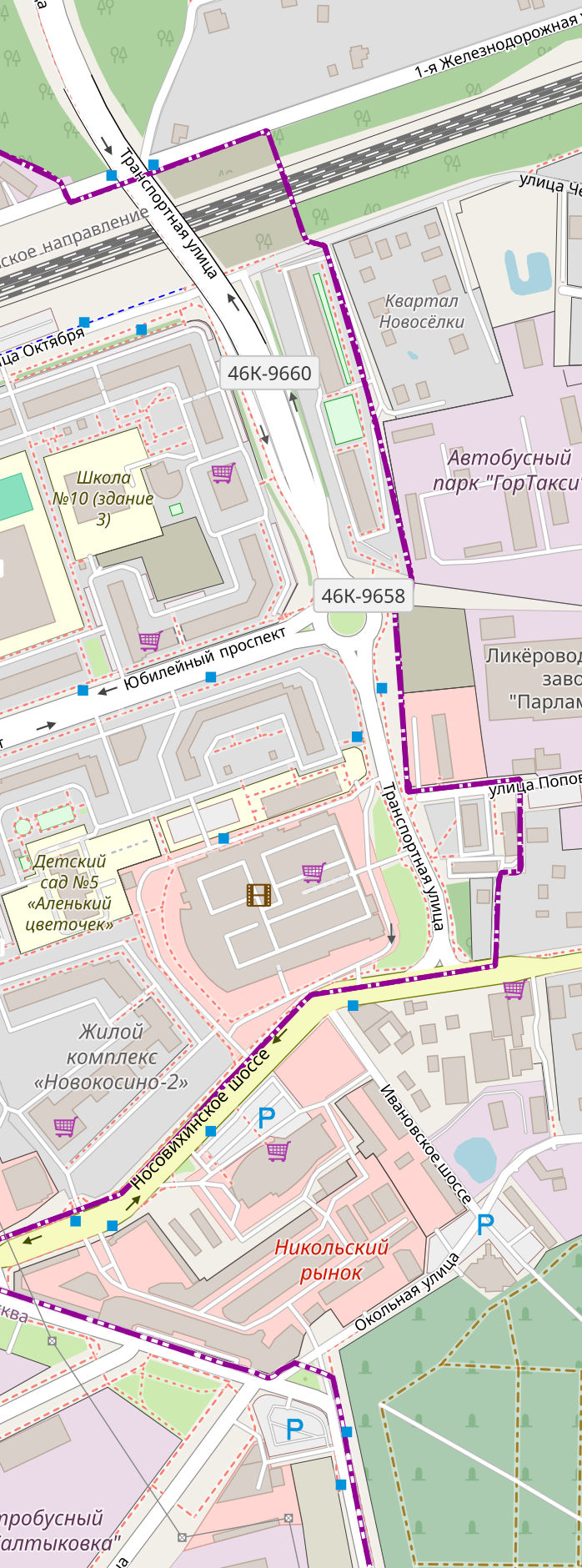 Векторная карта ГО Реутов