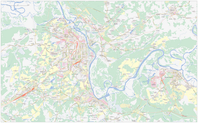 Векторные карты Кирова для скачивания и печати AI SVG EPS PDF CDR