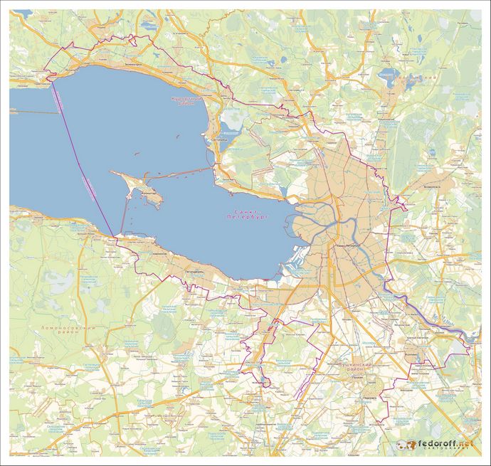 Карты Большого Санкт-Петербурга [агломерация]