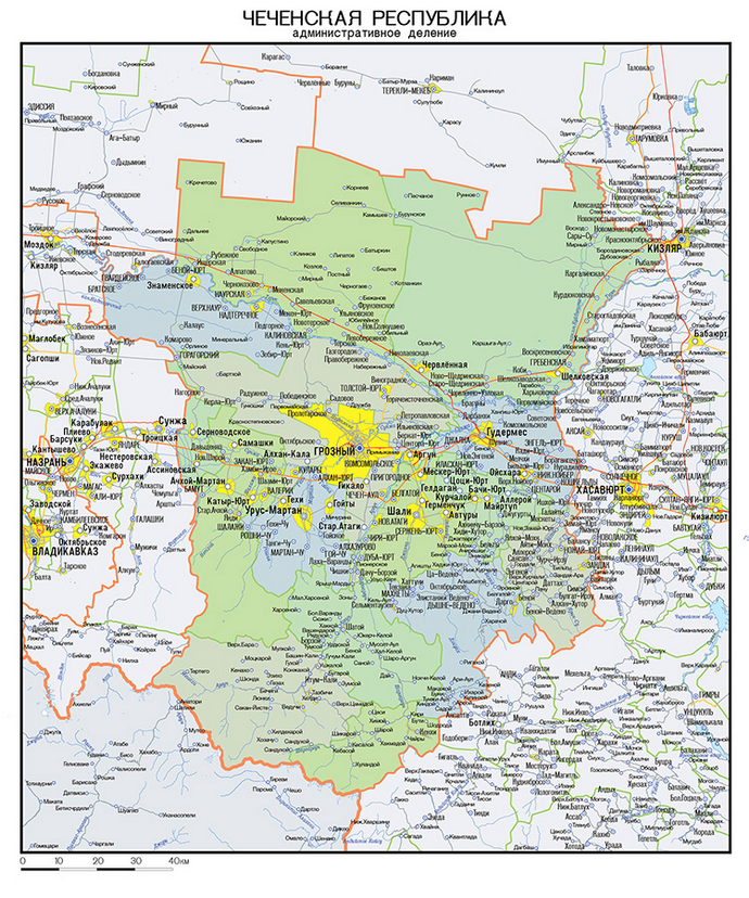 Векторные карты Республики Чечня для скачивания и печати AI SVG EPS PD