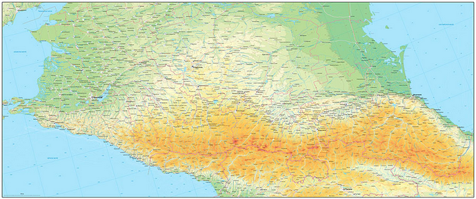 Векторные карты Республики Чечня для скачивания и печати AI SVG EPS PD