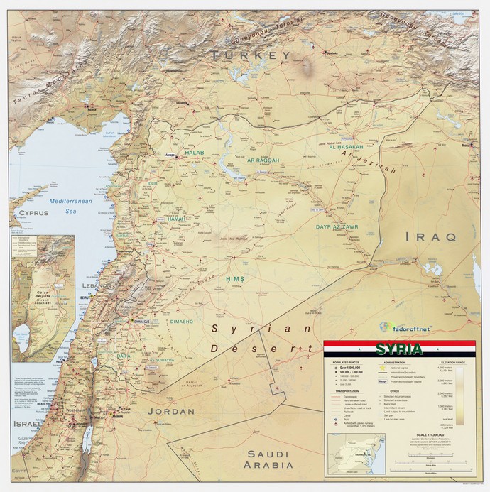 Подробные карты Сирии