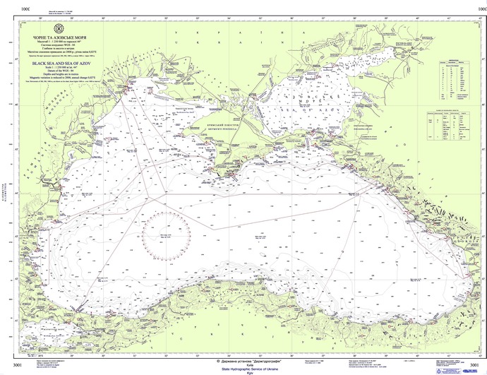 Гидрографическая карта Черного моря