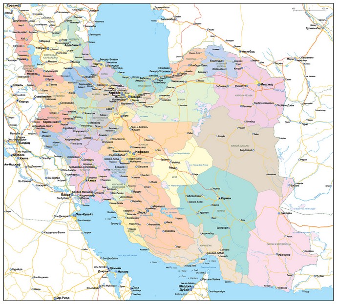 Векторные карты Ирана для скачивания и печати AI SVG EPS PDF CDR