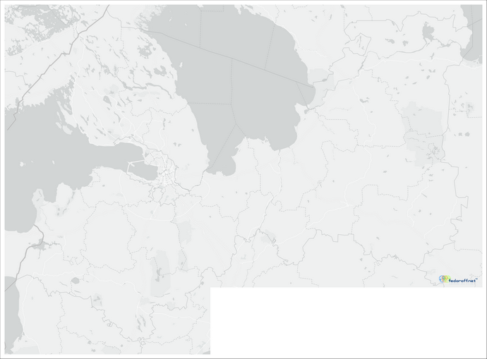 Контурная карта Ленинградской области [для печати]