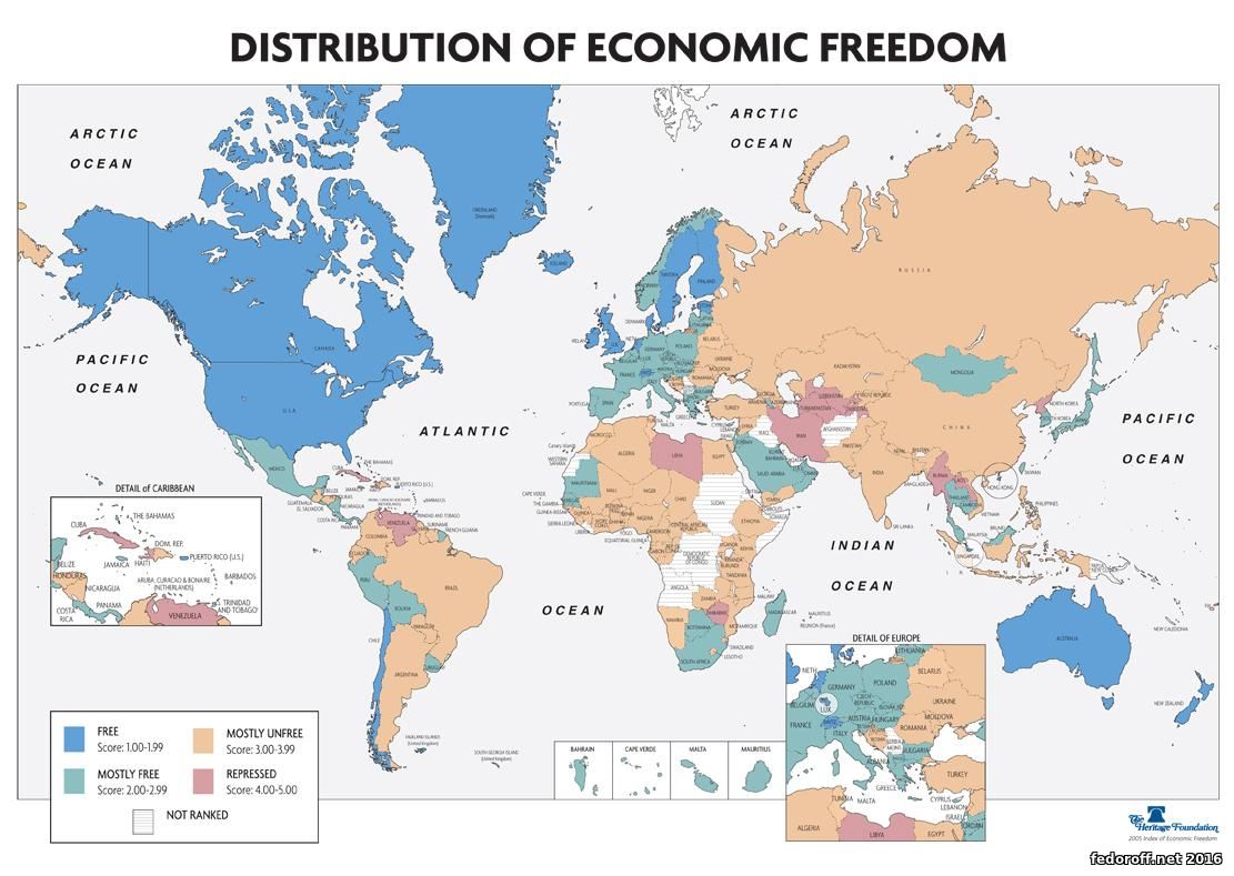 Проблема экономической свободы. Карта экономической свободы. Экономическая Свобода в мире.