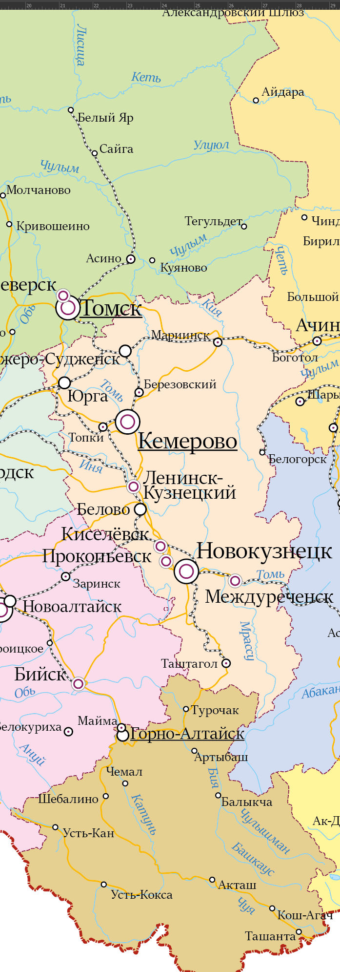 Векторная карта СФО-АО1 (1 лист)