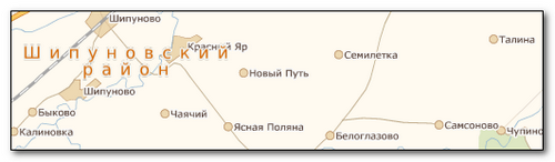Подробная карта Алтайского края