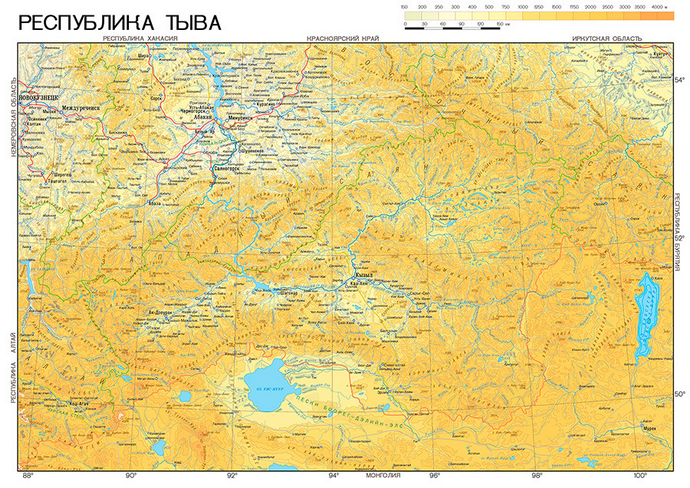 Векторные карты Республики Тыва для скачивания и печати AI SVG EPS PDF