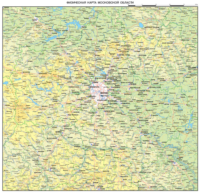 Векторные карты Московской области для скачивания и печати AI SVG EPS