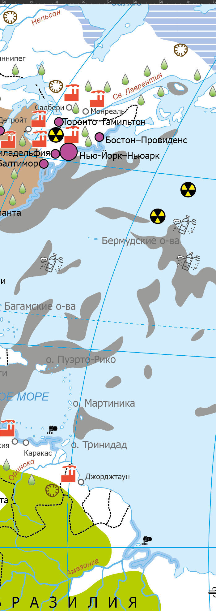 Векторная экологическая карта мира Мир-ЭПМ