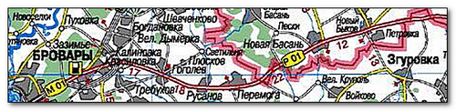 Автодорожная карта Украины