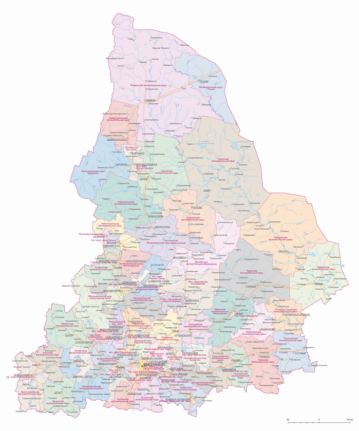 Векторная карта Свердловская область-АСА