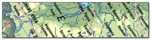 Физическая карта русской равнины с полезными ископаемыми