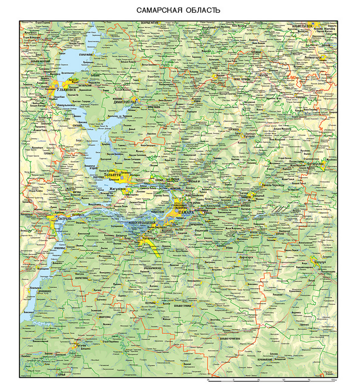 Векторные карты Самарской области для скачивания и печати AI SVG EPS P