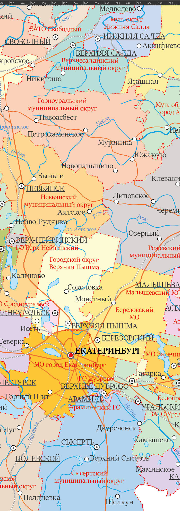 Векторная карта Свердловская область-АСС